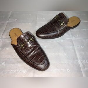 Browns Leather Mules- Roberto Cavalli brown leather mules.